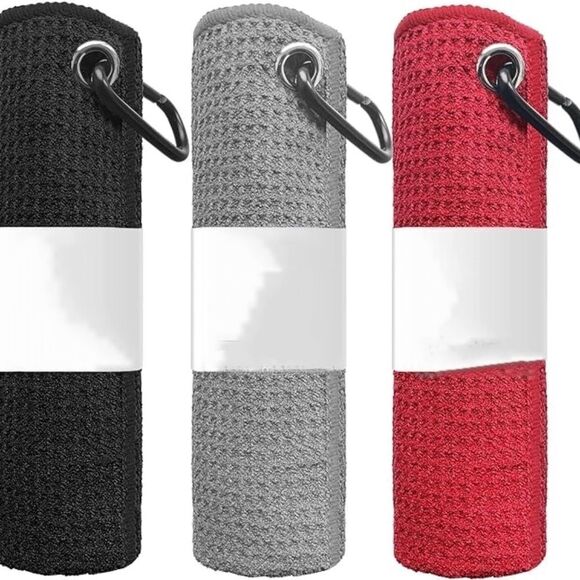 3 Pack Microfiber Waffle Weave Performance Golf Sport Towels 12 Color Choices - Picture 1 of 12